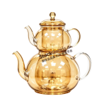 Premium Borosilicate Glass Teapot Set with Glass Lid, Glass Infuser & Glass Knob, Direct Fire Safe, 4 Colors Available